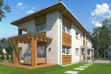  Projekt domu Bliźniak 2 (BBH1026) - projekt domu z pełnym piętrem - Zdjęcie 5