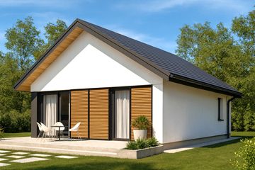  Projekt domu Mini 19 PLUS (wersja C) energo plus (WRC2828) - projekt domu parterowego - Zdjęcie 2