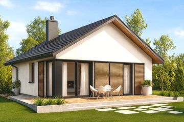  Projekt domu Mini 19 PLUS (wersja C) energo plus (WRC2828) - projekt domu parterowego - Zdjęcie 3