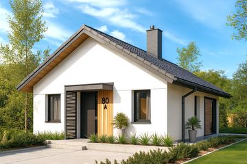  Projekt domu Mini 19 PLUS (wersja C) energo plus (WRC2828) - projekt domu parterowego - Zdjęcie 1