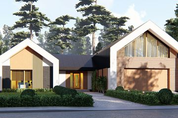  Projekt domu uA359 (WCB1509) - projekt domu parterowego z poddaszem - Zdjęcie 1