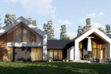  Projekt domu uA359 (WCB1509) - projekt domu parterowego z poddaszem - Zdjęcie 4