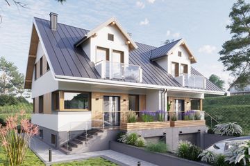  Projekt domu Felicja Sto Duo (1884) (KRD3019) - projekt domu parterowego z poddaszem - Zdjęcie 1