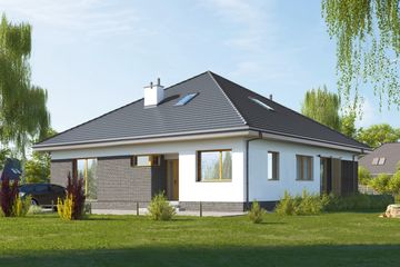  Projekt domu E-269b (WAX1230) - projekt domu parterowego - Zdjęcie 1