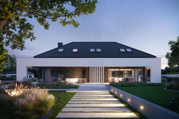  Projekt domu BrickHouse 103 (KRZ1081) - projekt domu parterowego z poddaszem - Zdjęcie 7