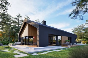 Projekt domu Daniel IX G2 energo plus - parterowy dom o powierzchni 135,12 m², dach dwuspadowy - ujęcie 2