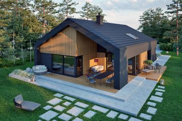 Projekt domu Daniel IX G2 energo plus - parterowy dom o powierzchni 135,12 m², dach dwuspadowy - ujęcie 4