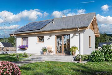  Projekt domu Tebe mini Szkielet drewniany (WOE1193) - projekt domu parterowego - Zdjęcie 2