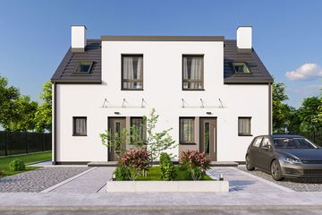  Projekt domu Mewa - segment lewy (WRD3221) - projekt domu parterowego z poddaszem - Zdjęcie 1