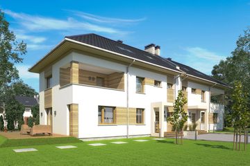  Projekt domu Bliźniak 3 (BBH1028) - projekt domu z pełnym piętrem - Zdjęcie 6