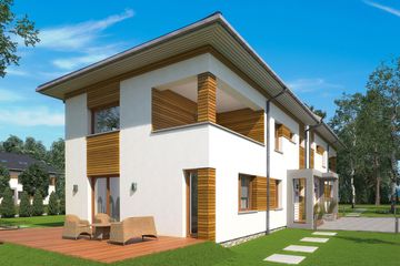  Projekt domu Bliźniak 4 (BBH1031) - projekt domu z pełnym piętrem - Zdjęcie 5