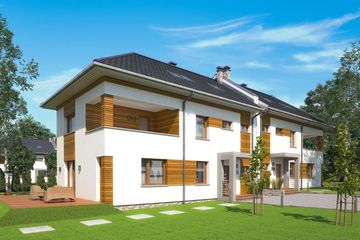  Projekt domu Bliźniak 4 (BBH1031) - projekt domu z pełnym piętrem - Zdjęcie 6