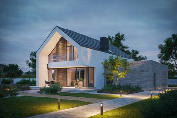  Projekt domu BrickHouse 159 (KRZ1082) - projekt domu parterowego z poddaszem - Zdjęcie 3