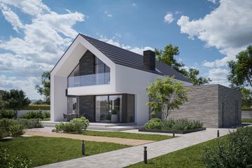  Projekt domu BrickHouse 159 (KRZ1082) - projekt domu parterowego z poddaszem - Zdjęcie 2