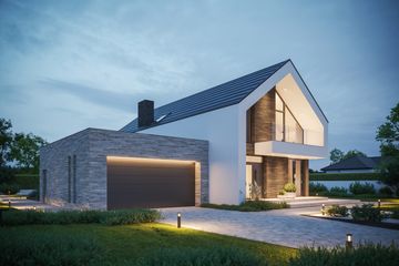  Projekt domu BrickHouse 159 (KRZ1082) - projekt domu parterowego z poddaszem - Zdjęcie 5