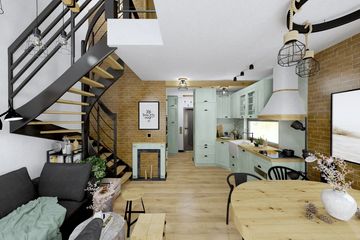 Projekt domu Ka159 Sz - parterowy z poddaszem dom o powierzchni 43,20 m², dach dwuspadowy - ujęcie 5