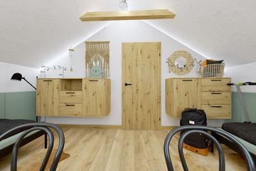 Projekt domu Ka159 Sz - parterowy z poddaszem dom o powierzchni 43,20 m², dach dwuspadowy - ujęcie 28