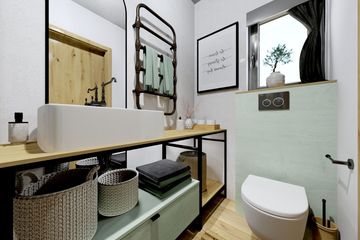 Projekt domu Ka159 Sz - parterowy z poddaszem dom o powierzchni 43,20 m², dach dwuspadowy - ujęcie 36