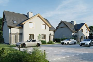  Projekt domu PIG 2C - bliźniak LLL (WRD3220) - projekt domu parterowego z poddaszem - Zdjęcie 1