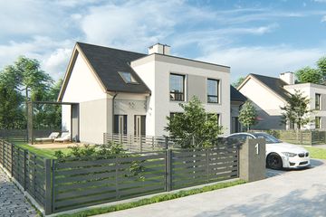  Projekt domu PIG 2B - bliźniak PLP (WRD3245) - projekt domu parterowego z poddaszem - Zdjęcie 2