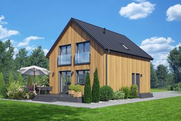  Projekt domu Grochowo bb pcr (KRP2772) - projekt domu parterowego z poddaszem - Zdjęcie 1