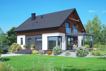  Projekt domu Podbrzezie (KRP2761) - projekt domu parterowego z poddaszem - Zdjęcie 1