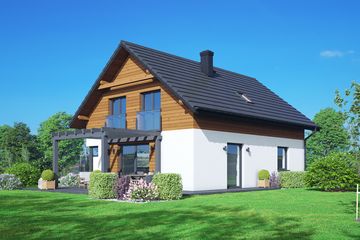  Projekt domu Podbrzezie (KRP2761) - projekt domu parterowego z poddaszem - Zdjęcie 2