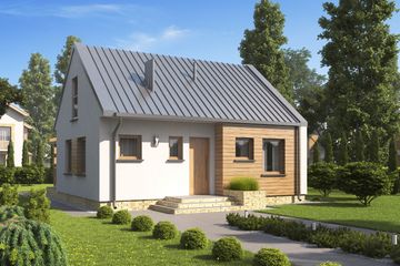  Projekt domu D57AD - wersja drewniana (WAI1479) - projekt domu parterowego - Zdjęcie 1