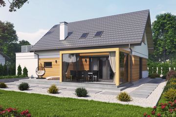  Projekt domu Trypolis 10 (SLN2861) - projekt domu parterowego z poddaszem - Zdjęcie 2