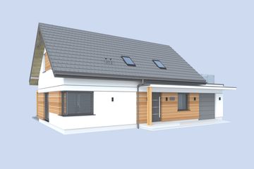  Projekt domu Trypolis 10 (SLN2861) - projekt domu parterowego z poddaszem - Zdjęcie 4