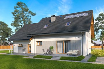  Projekt domu Z poddaszem 4 (BBH1033) - projekt domu parterowego z poddaszem - Zdjęcie 3