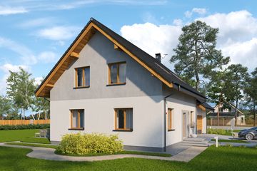  Projekt domu Z poddaszem 4 (BBH1033) - projekt domu parterowego z poddaszem - Zdjęcie 4