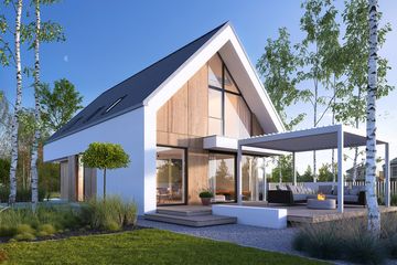  Projekt domu Idealny S1 (WAW1168) - projekt domu parterowego z poddaszem - Zdjęcie 3