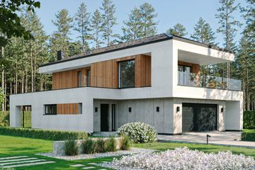  Projekt domu Przestronny D40 wariant I (WWC1030) - projekt domu z pełnym piętrem - Zdjęcie 1