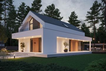  Projekt domu NewHouse 755 (KRZ1084) - projekt domu parterowego z poddaszem - Zdjęcie 5