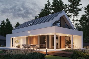  Projekt domu NewHouse 755 (KRZ1084) - projekt domu parterowego z poddaszem - Zdjęcie 1