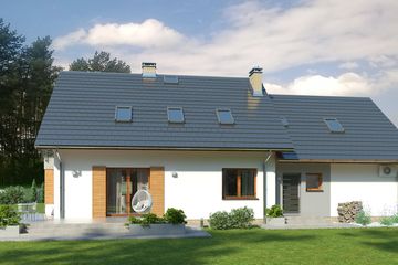  Projekt domu Z poddaszem 5 (BBH1036) - projekt domu parterowego z poddaszem - Zdjęcie 3