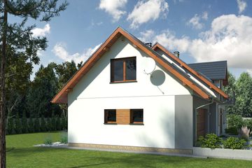  Projekt domu Z poddaszem 5 (BBH1036) - projekt domu parterowego z poddaszem - Zdjęcie 4