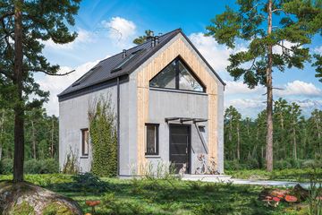  Projekt domu Nastka (WOE1194) - projekt domu parterowego z poddaszem - Zdjęcie 3