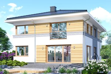  Projekt domu APS 275 wariant 2 (LUA1621) - projekt domu z pełnym piętrem - Zdjęcie 2