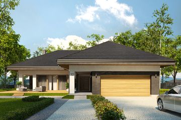  Projekt domu Parterowy 8 (BBH1037) - projekt domu parterowego - Zdjęcie 1