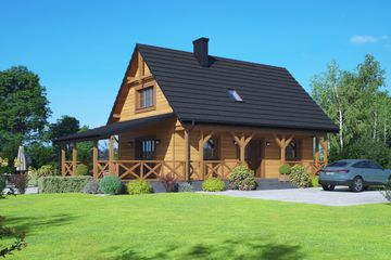  Projekt domu Bartnowice 17 dws (KRP2788) - projekt domu parterowego z poddaszem - Zdjęcie 1