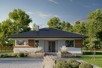  Projekt domu Kwadra Bobo (1888) (KRD3024) - projekt domu parterowego - Zdjęcie 2