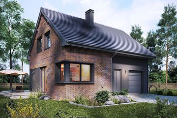  Projekt domu Funky (WRN1560) - projekt domu parterowego z poddaszem - Zdjęcie 2