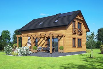  Projekt domu Bobrów a3 dws (KRP2792) - projekt domu parterowego z poddaszem - Zdjęcie 1