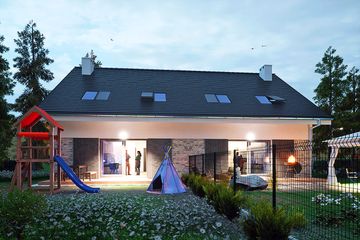  Projekt domu Aria z garażem 1-st. bliźniak [A-BL] (WRF2434) - projekt domu parterowego z poddaszem - Zdjęcie 4