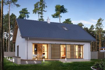  Projekt domu E-272a (WAX1228) - projekt domu parterowego - Zdjęcie 2