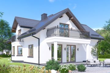  Projekt domu APS 016 ECO (LUA1634) - projekt domu parterowego z poddaszem - Zdjęcie 2