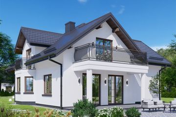  Projekt domu APS 016 ECO (LUA1634) - projekt domu parterowego z poddaszem - Zdjęcie 2