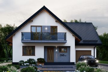  Projekt domu APS 260 wariant 2 ECO (LUA1626) - projekt domu parterowego z poddaszem - Zdjęcie 3